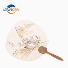 promotional custom art circular paper hand fans